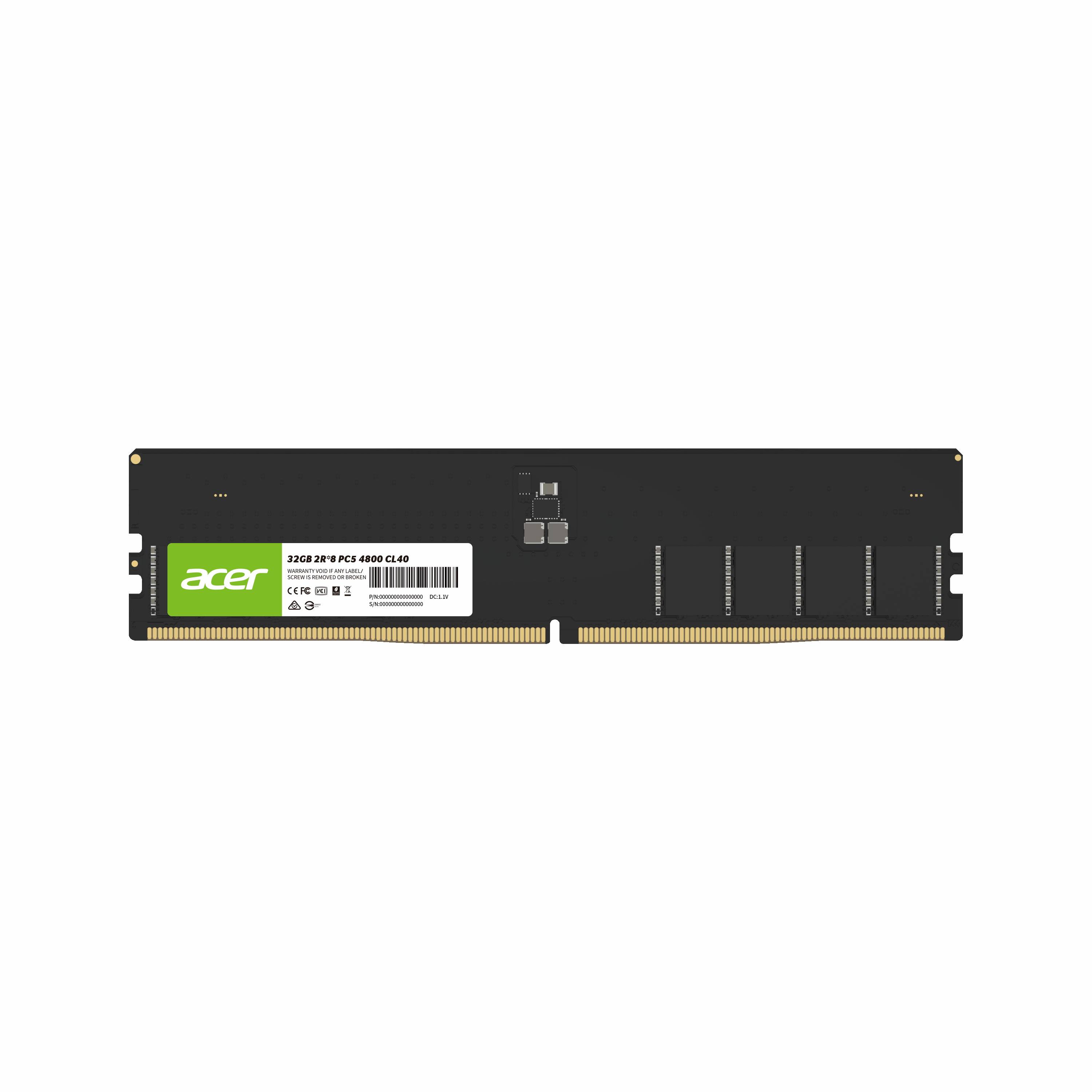 RAM ACER UD200 ESCRITORIO DDR5 32GB 4800 MHz - 1.1V RAM ACER UD200 ESCRITORIO DDR5 32GB 4800 MHz - 1.1V